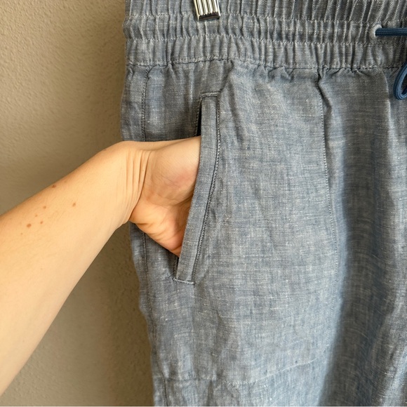 Athleta Blue Cabo Linen Wide-Leg Pants 8 - Picture 9 of 16
